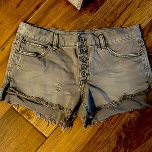 Grey FREE PEOPLE Jean shorts